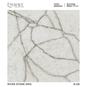 Azulejos de Porcelana Decorativos de Lujo con Grabado Mate, 600X600MM 24X24, Azulejos de Cerámica Vitrificados para Pisos de Interiores Modernos - Product Image 1