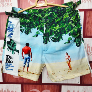Men's Green Tropical Print Board Shorts With Drawstring Waist Casual Swimwear Quick Dry 100% Polyester Short Length - Product Image 2