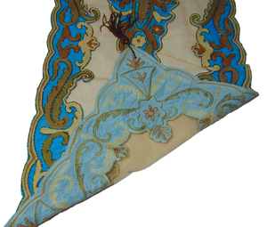 Buy Kashmiri Embroidered <b>Table</b> Runners Online from Lowellcraft Handcrafted Wool & Silk Crewel <b>Work</b> <b>Table</b> Decor with Traditional - Product Image 2