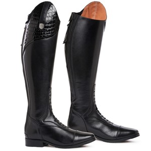 Botas de equitación Sovereign Lux negras y transpirables para largos días en la silla de montar. Hechas con cuero de alta calidad. - Product Image 5