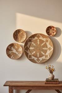 Assiette murale bohème en jonc de mer, fabriquée au Vietnam, en fibre naturelle tressée, pour la décoration intérieure, les murs de salon, d'hôtel et de complexe hôtelier - Product Image 6