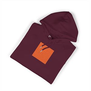 Sudadera con Capucha Extra Grande Personalizada para Mujer, Sudadera de Alta Calidad en Color Marrón Anaranjado con Estampado en el Pecho, Sudadera de Forro Polar Grueso - Product Image 3