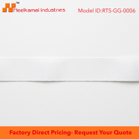 Ruban gros-grain 100 % polyester blanc de 25 mm, résistant au rétrécissement, pour accessoires de mode, fabrication de nœuds, emballage de vêtements et cadeaux