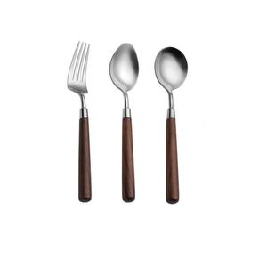 Cuchara de servir de madera ranurada, estilo sencillo, sin recubrimiento, utensilio de cocina con orificio para colgar, para uso doméstico, decoración de mesa, cubertería única - Product Image 2