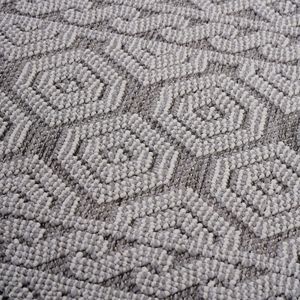 NAAR Guros Collection 2X8 Juego de alfombras geométricas grises/blancas para interiores y exteriores - Product Image 4