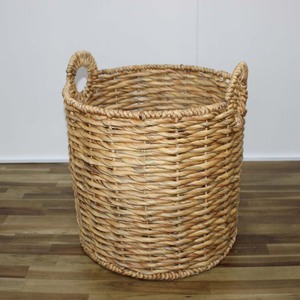 Eco Friendly Water Hyacinth Laundry <b>Basket</b> Storage Organizer Container with Handles - Product Image 5