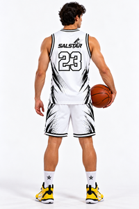 Ensemble d'uniformes de basketball blancs personnalisés par sublimation pour hommes – Maillot et short de basketball en polyester de qualité supérieure – Fabricant de vêtements de sport pour équipes - Product Image 4