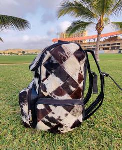 Fashion Leather Hair On Backpack Cowhide Travel Laptop Bag Vintage School Rucksack Durable Handmade LHBP-0019 - Product Image 2