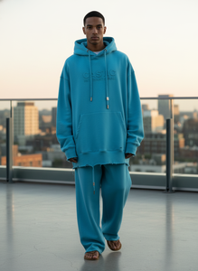 Sweat à capuche personnalisé effet vieilli pour homme, en molleton bouclette 400 GSM, délavé à l'acide, effet soleil, vintage, déchiré, streetwear, 100% coton, OEM - Product Image 5