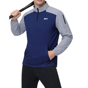 <b>Mens</b> Quarter Zippered Sports <b>Jacket</b> Long Sleeve High Performance Sports Training Lightweight Gym <b>Running</b> Fitness Wear Low Price - Product Image 1