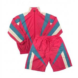 High Demands Custom Logo Pink Blue White Men's Nylon <b>Wind</b> <b>Breaker</b> Shorts Sets Modern Vintage Outwear Men Sets Streetwear Jackets - Product Image 1