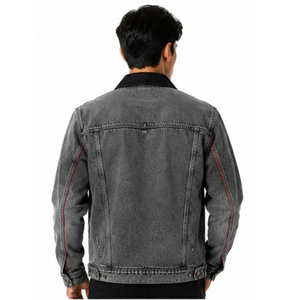 New Arrival <b>Men</b> <b>Denim</b> <b>Jacket</b> Premium Cotton Blend Rugged Yet Comfortable Design Ideal For Daily Wear And Layering - Product Image 3