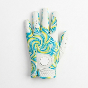 Guante de Golf de Piel de Cabretta Premium de Indonesia, para Mano Izquierda, Unisex, con Detalles en Color, Agarre Suave, Transpirable, Anti-UV, para Ciclismo, Marca Privada - Product Image 1
