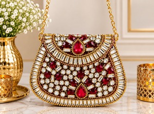 <b>Gold</b> Plated Rhinestone Luxury Fashion Evening Bag Round <b>Clutch</b> Purse Chain Strap for Wedding Party Festive Occasions - Product Image 3