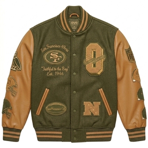Chaqueta Varsity Extra Grande Personalizada para Hombre y Mujer, Impermeable, Resistente al Viento, 100% Algodón, Moda de Invierno, Casual - Product Image 5