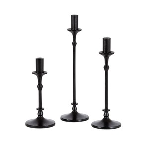 Support de bougie conique doré, candélabre moderne en métal, centre de table de mariage - Product Image 5