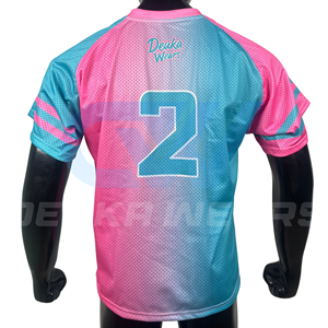 Custom Sublimated Lacrosse Game Jersey Unisex Breathable <b>Mesh</b> Team Uniform Logo Name Number Adults V Neck Lightweight Washed - Product Image 2