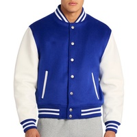 Veste universitaire en laine et cuir pour hommes, uniforme d'usine, fabrication professionnelle, veste universitaire de baseball pour hommes