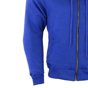 Men's Royal Blue Hooded Sweatshirt Regular Fit Cotton French Terry Casual Autumn Wear Pocket DesignMen's Royal Blue Hooded <b>Sweat</b> - Product Image 6