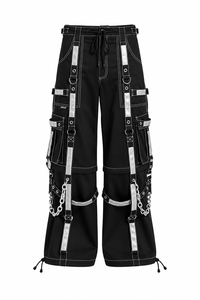 Pantalon gothique pour homme avec poche cargo, coupe décontractée unisexe, plusieurs poches, respirant, taille haute, pantalon de mode alternative - Product Image 6
