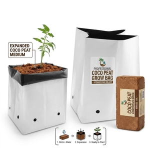 Sacs de culture écologiques en fibre de coco - Marque OVERSEAS, intérieur noir/extérieur blanc, pour pépinières, légumes, vente en gros, hydroponie, utilisation en serre - Product Image 1