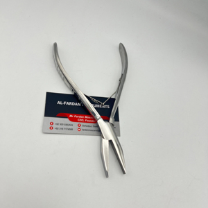 Alicates de punta plana de acero inoxidable sólido con acabado espejo plateado para extensiones de cabello, multifunción, con logotipo personalizado y estuche de cuero. - Product Image 1