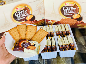 บิสกิตกาแฟรสเค็ม สารสกัดจากธรรมชาติ 100% ขายดีที่สุด 360 กรัม บรรจุกล่อง/ซอง - ขนมแปลกใหม่สำหรับขายส่งกำไรสูง รับผลิตแบบ OEM ODM - Product Image 1