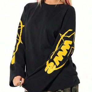 Camiseta de Manga Larga Personalizada para Mujer, Cómoda, de Algodón Premium, Básica, con Logotipo Personalizado, Fabricante de Ropa - Product Image 1