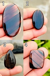 Cabochon d'obsidienne Midnight Lace 100% naturelle de qualité supérieure, cristal de guérison, pierre précieuse en vrac pour la fabrication de bijoux - Product Image 2