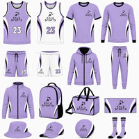 Ensemble d'uniformes de basketball personnalisés Kale Sports, respirant, écologique, avec sublimation, comprenant un maillot réversible, un short, un sweat à capuche, une veste, un sac et un chapeau