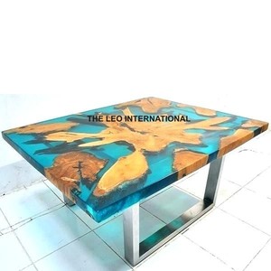 <b>Epoxy</b> <b>Resin</b> Coffee <b>Table</b> with Unique Decorative Wood Sustainable Design Best Price Home Decorative Furniture - Product Image 4