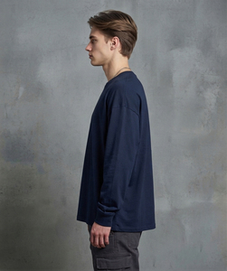 เสื้อยืดโอเวอร์ไซส์แขนยาวสไตล์สตรีทสำหรับผู้ชาย เสื้อยืดคัสตอมโอเวอร์ไซส์ทรงหลวมไหล่ตก คุณภาพสูง ผ้าฝ้าย 100% เสื้อยืดกีฬาสำหรับผู้ชาย - Product Image 4