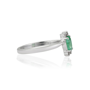 Wholesale 925 Sterling <b>Silver</b> 100% Genuine <b>Emerald</b> & Diamond Minimal Fine <b>Ring</b> For Women's Everyday Wear Unisex Jewelry - Product Image 5