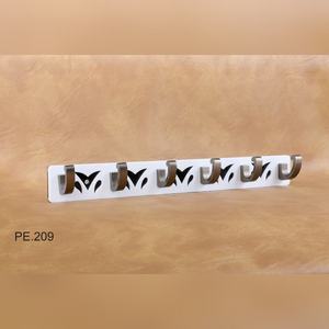 MODERN STAINLESS STEEL ACRYLIC 3 HOOK COAT <b>RACK</b> DURABLE ECO FRIENDLY WALL MOUNTED <b>CLOTHES</b> HANGER HARDWARE MADE IN INDIA - Product Image 3