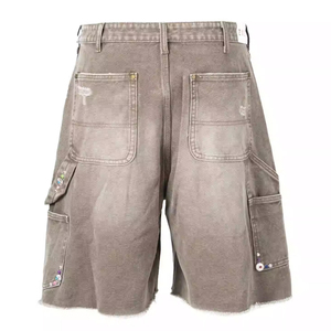 Nuevos shorts de mezclilla personalizados para hombre, lisos, 100% algodón, suaves, gruesos, cómodos y transpirables a un precio muy bajo. - Product Image 3