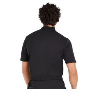 Performance <b>Collarless</b> Sports Polo <b>Shirt</b> Short Sleeve Lightweight Quick Dry Top Breathable Stretch Fabric Tennis Golf Activewear - Product Image 2
