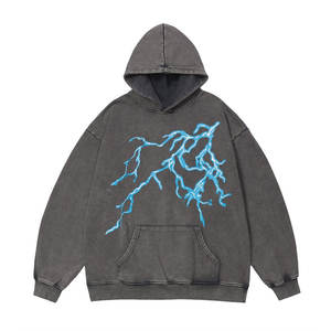 ผู้ผลิตเสื้อฮู้ดดี้คุณภาพสูง 420gsm แบบสั่งทำพิเศษ ฮู้ดดี้โอเวอร์ไซส์ พิมพ์ลายโลโก้ด้วยเทคนิคซิลค์สกรีน สตรีทแวร์ ทรงบ็อกซี่ ครอป - Product Image 1