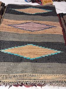 SUREN SPACE Handmade Wool Kilim <b>Rug</b> Solid Color Flat Pile Jute Backing Waterproof Eco-Friendly Rustic Style Medium Pile Shape - Product Image 1