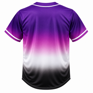 เสื้อเบสบอลแบบยูนิเซ็กซ์สั่งทำพิเศษ พิมพ์ลายไล่เฉดสีแบบซับลิเมชั่น โพลีเอสเตอร์ 100% แขนสั้น ติดกระดุมด้านหน้า แห้งเร็ว ทรงปกติสำหรับผู้ใหญ่ - Product Image 5