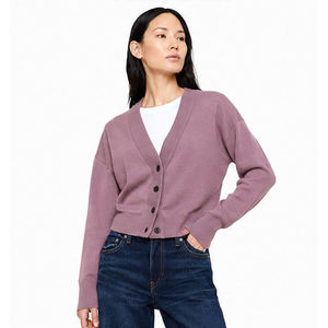 Cárdigan Largo Casual de Mujer para Otoño, Tejido Grueso, 100% Algodón, Anti-Pilling, Transpirable, con Botones, Estilo Vintage y Bonito - Product Image 5