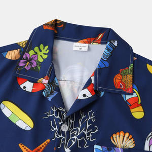 Camisa Casual de Satén de Manga Corta para Hombre, Personalizada, Transpirable y Antiarrugas, con Estampado Hawaiano, Estilo Moderno con Botones - Product Image 4