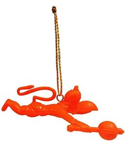 Orange Plastic Flying Hanuman Car Rearview <b>Mirror</b> Hanging Idol <b>for</b> <b>Door</b> Wall Window Car Diwali Decorative Purpose God Portrait - Product Image 3