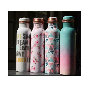 Eco-Friendly Copper <b>Bottle</b> Handmade Ayurvedic Tamra Jal Vessel for Travel Yoga Fitness for Wellness Drinkware for Boiling <b>Water</b> - Product Image 6