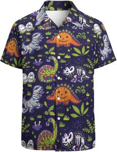 Camisa Ligera para Hombre, Manga Corta, Estampado Tropical Hawaiano, Casual de Playa, con Botones, Colorida, para Verano - Product Image 6