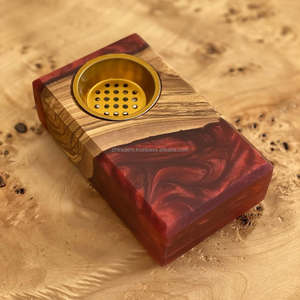 Porte-encens en bois de qualité supérieure avec finition époxy polie et couvercle décoratif pour usage religieux encens en résine pour Oud - Product Image 5
