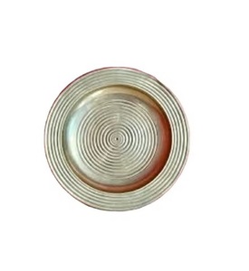 Assiettes de présentation dorées élégantes en acier inoxydable pour mariage, motif récif, pour dîner - Vente en gros - Product Image 2