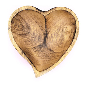 <b>Heart</b> <b>Shape</b> Functional & Collectible Wooden <b>Bowl</b> for Serving Mango Wood Candy Nuts Desserts Fruits Wooden Gift for Valentine - Product Image 2