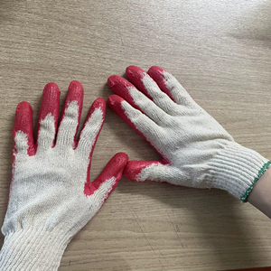 ถุงมือยางเคลือบหลายสีแบบเวียดนาม ป้องกันการบาด ป้องกันการลื่น ใช้ซ้ำได้ ถุงมือถักเคลือบยางลาเท็กซ์ผสมฝ้าย 10 คู่ สำหรับทำสวน ป้องกันมือ - Product Image 1