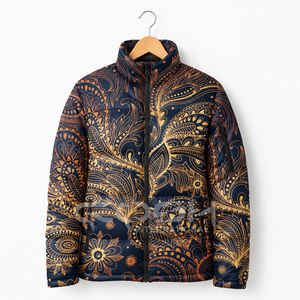 Cosh International Custom Women's <b>Cropped</b> <b>Puffer</b> <b>Jacket</b> Down Insulated Sublimation Printed Winter Outerwear <b>Jacket</b> - Product Image 4