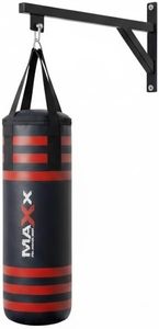 Heavy Duty Genuine Leather Kicking Bag <b>Set</b> with Boxing Gloves Hand Wraps Wall Mount Bracket 25KG for Adult Boxing Training - Product Image 2